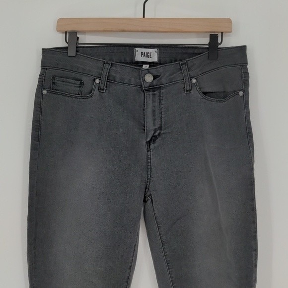Paige Verdugo Ankle Grey High Rise Skinny Jean Size 32 - Picture 2 of 15